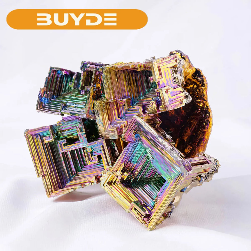 1pc Natural Quartz Mineral Specimen Crystal Stone Rainbow Metallic Reiki Bismuth ore Irregular Shaped Stones Wholesale