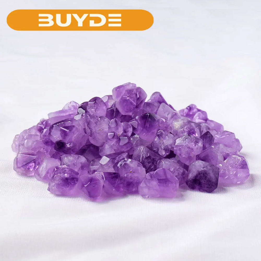 50g/bag Natural Purple Quartz Crystal Stones Amethyst Flowers Irregular Rough Stones Raw Crystal Rock for Wicca