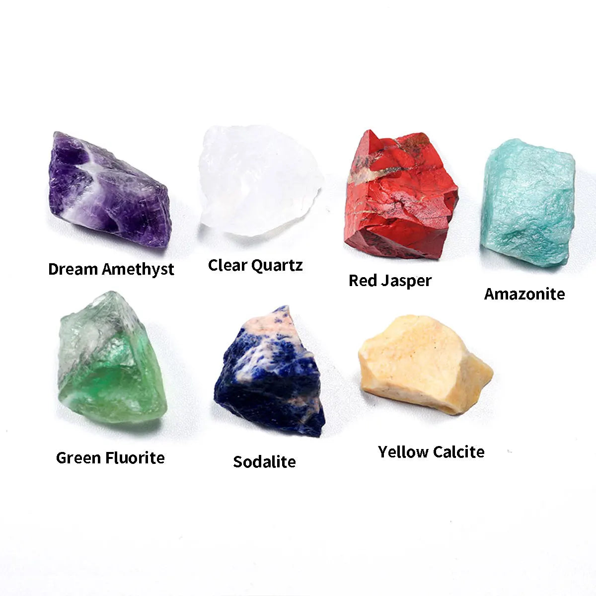 7pcs/set Natural Crystal Healing Gem 7 Chakra Set Raw Stones Yoga Meditation Mental Relaxation Gemstone Energy Gifts