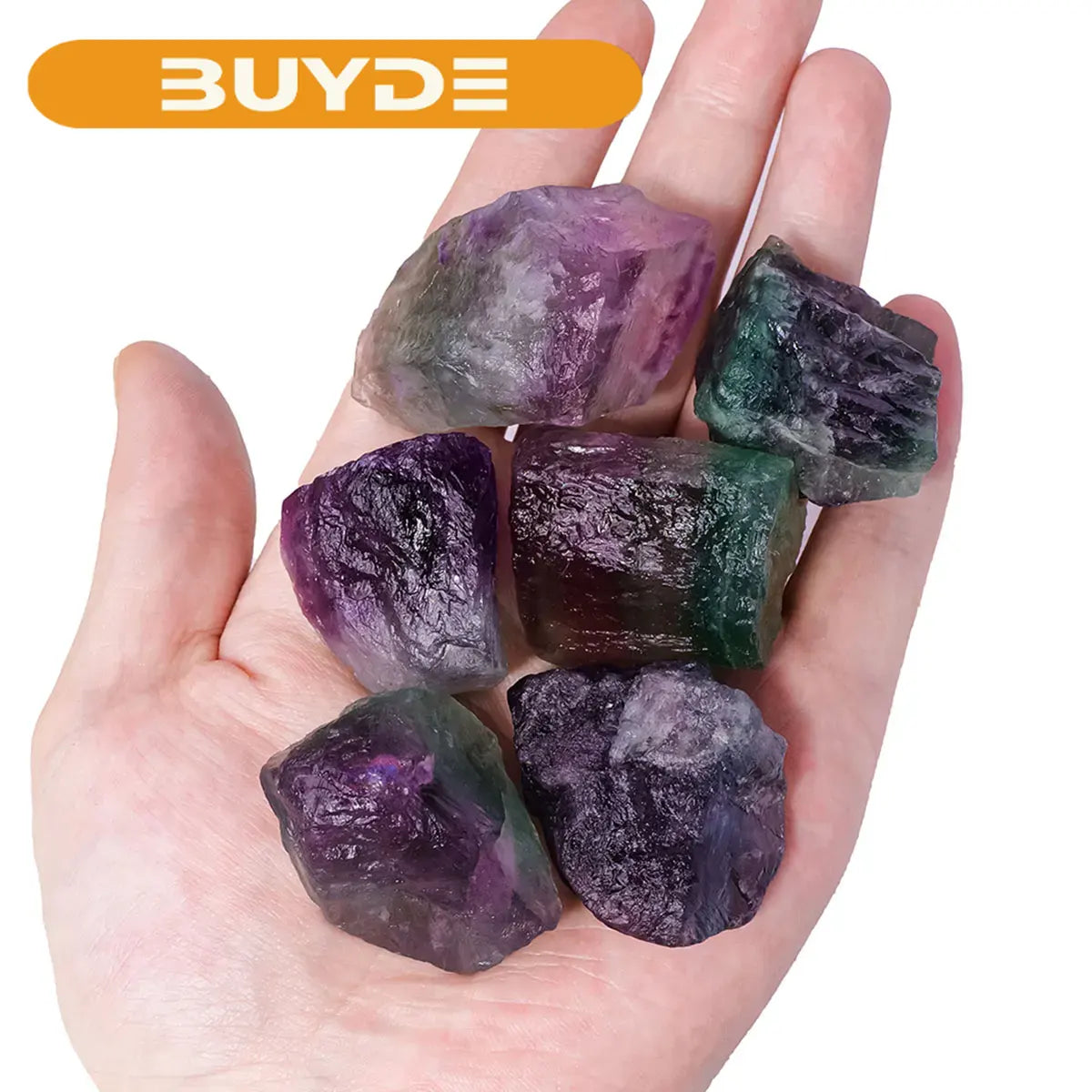 50g/bag Natural Raw Rainbow Fluorite Crystal Rough Stone Specimen Healing crystal love natural stones and minerals fish tank