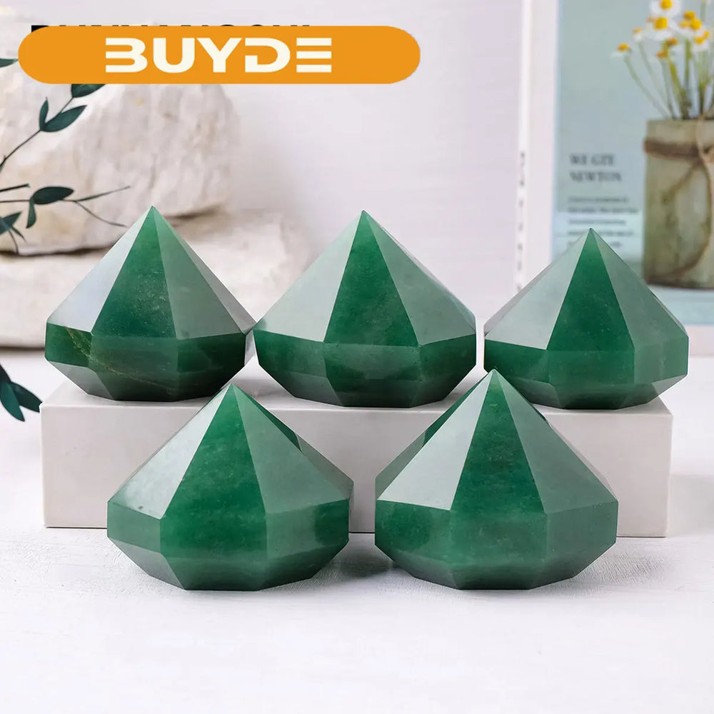 1PC Natural Crystal Stone Green Quartz Aventurine quartz Crystal Tower Pyramid Decorations Reiki Healing Meditation Balancing