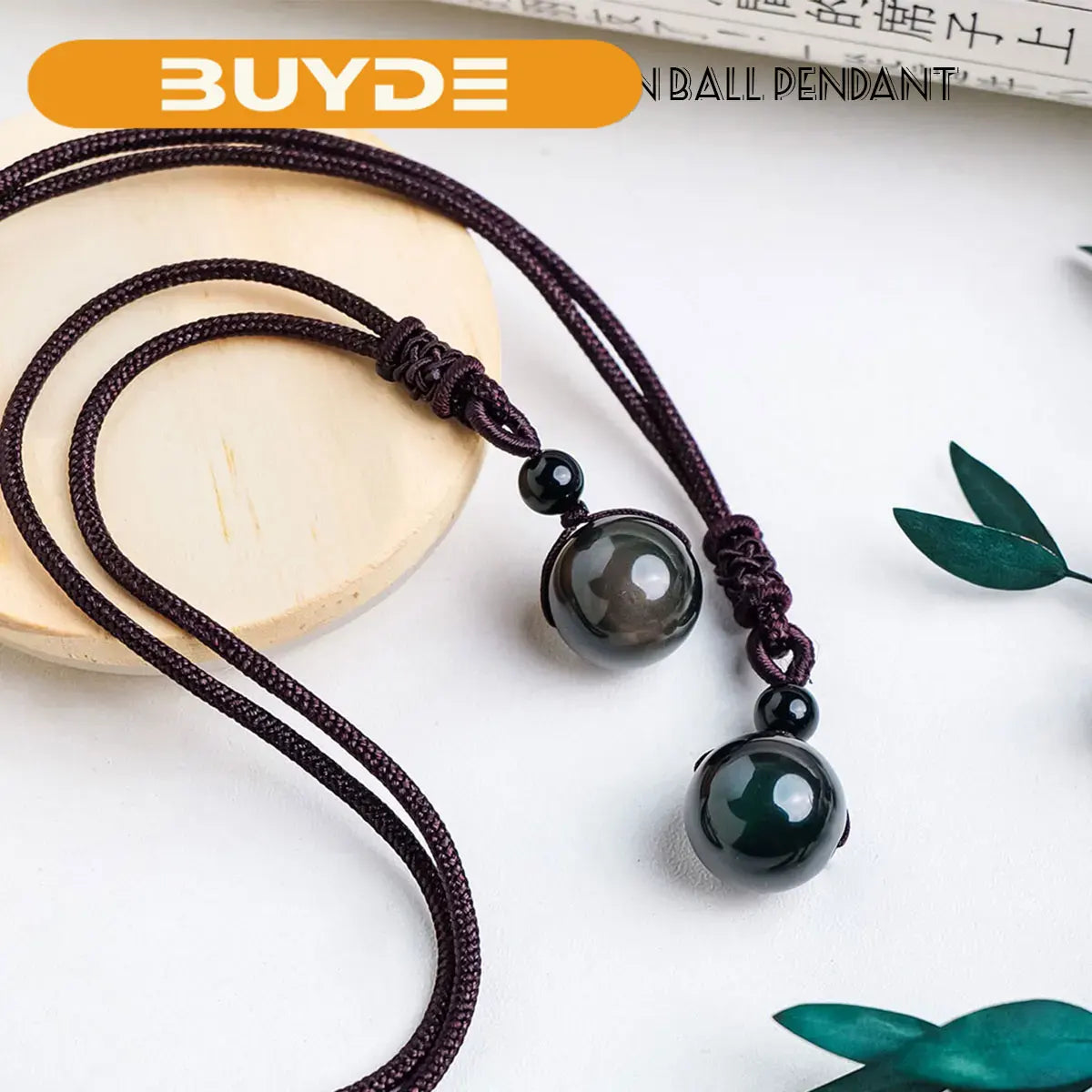 1PC Natural Rainbow Eye Obsidian Crystal Ball Pendants Energy Necklace Accessories Men's jewelry Gifts