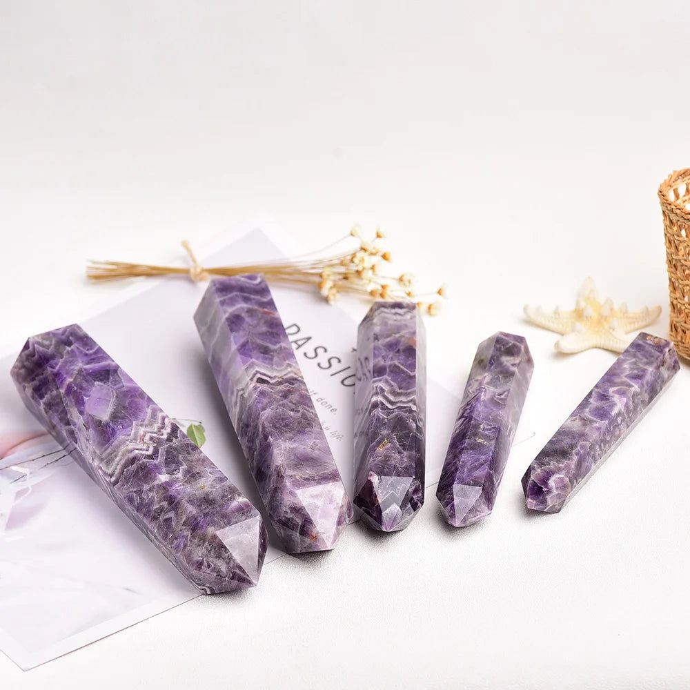 BIG Natural amethyst Quartz Crystal Point Mineral Ornament Magic Repair Stick Family Home Decoration Study Decoration DIY Gift