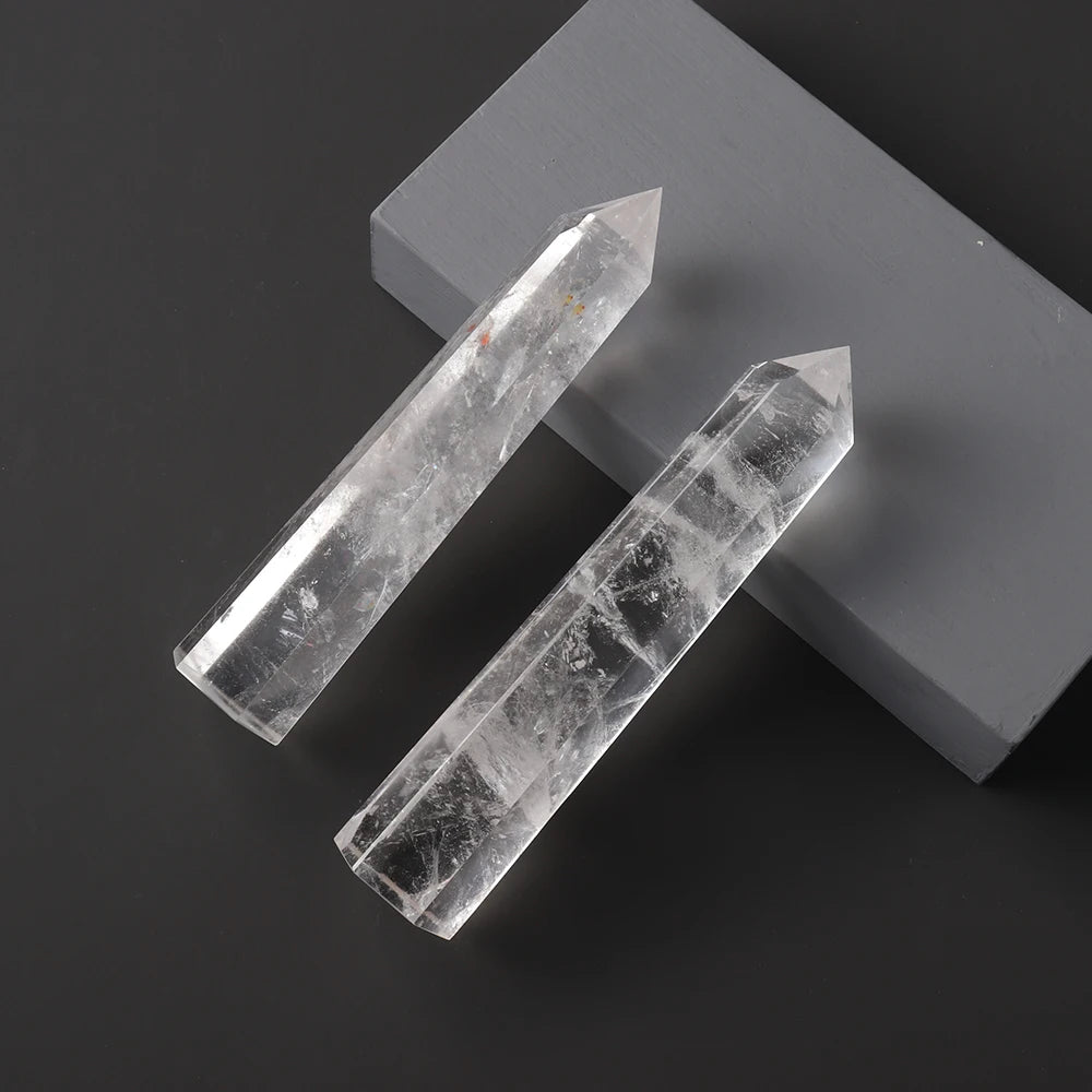 Big wand Natural Crystal Clear Quartz Transparency Quartz Point Healing Stone Hexagonal Prisms  Obelisk Wand Stone Home Decor