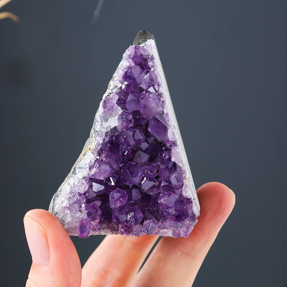 Natural Amethyst Cluster Purple Quartz  Healing Stone Home Decoration Crafts Home Decoration Ornament