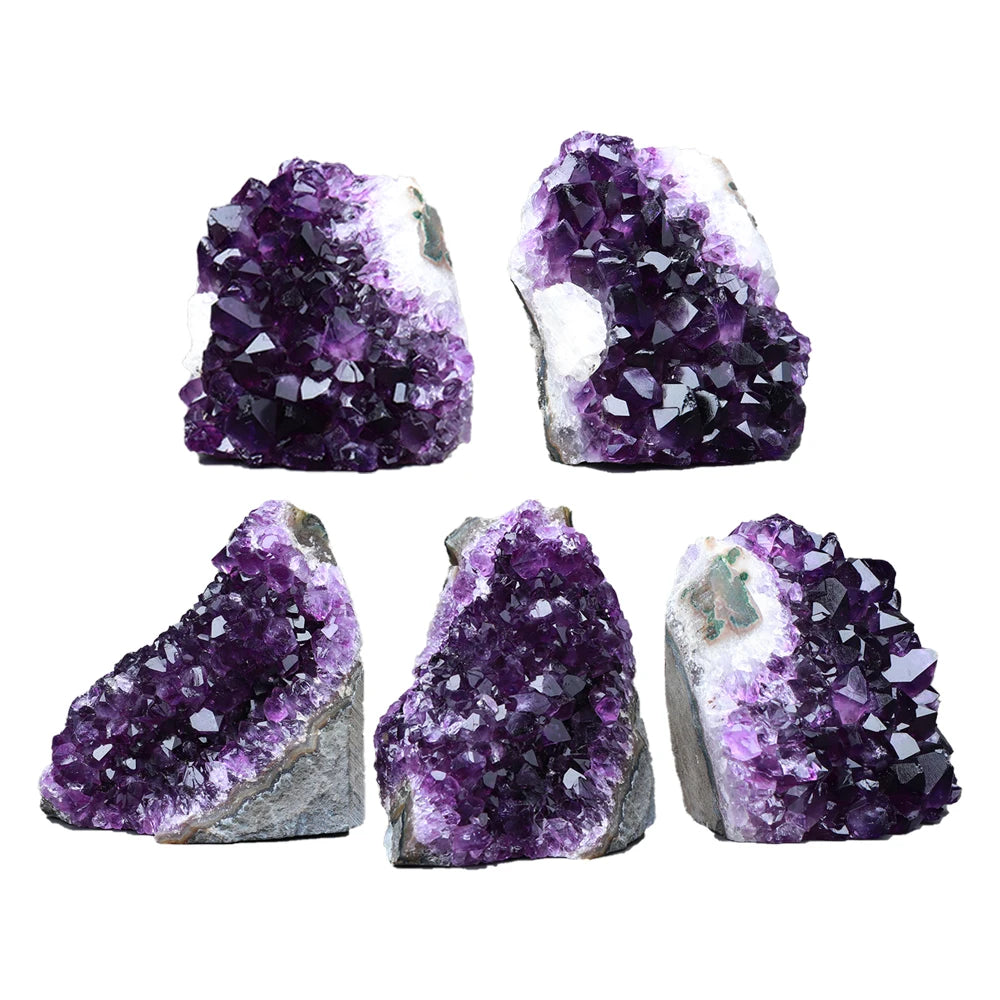 1pc Natural Uruguayan Amethyst cluster Deep violet quartz Amethyst block Irregular Stone for home decoration