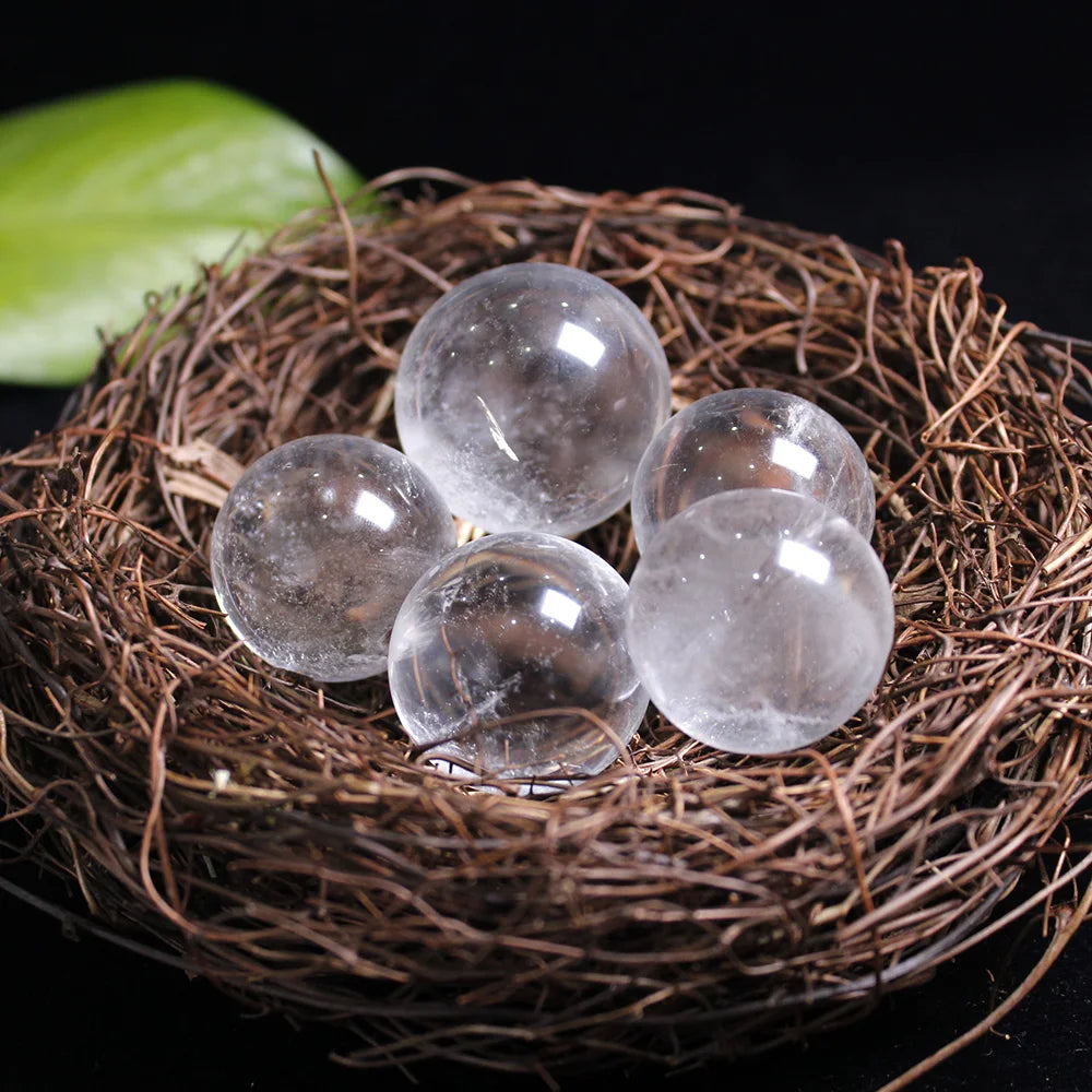 Natural Clear Quartz Crystal Sphere Balls Sphere white Crystal Ball Home Decoration Craft FengShui Photography Gift