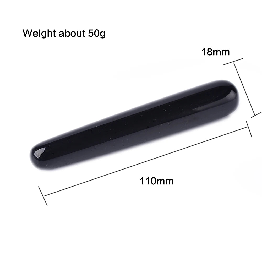 1PC Natural Black Quartz Wands Obsidian Gemstone Crafts Pleasure Wand Body Hand Massage Wood Magic Stone Ornament Gifts