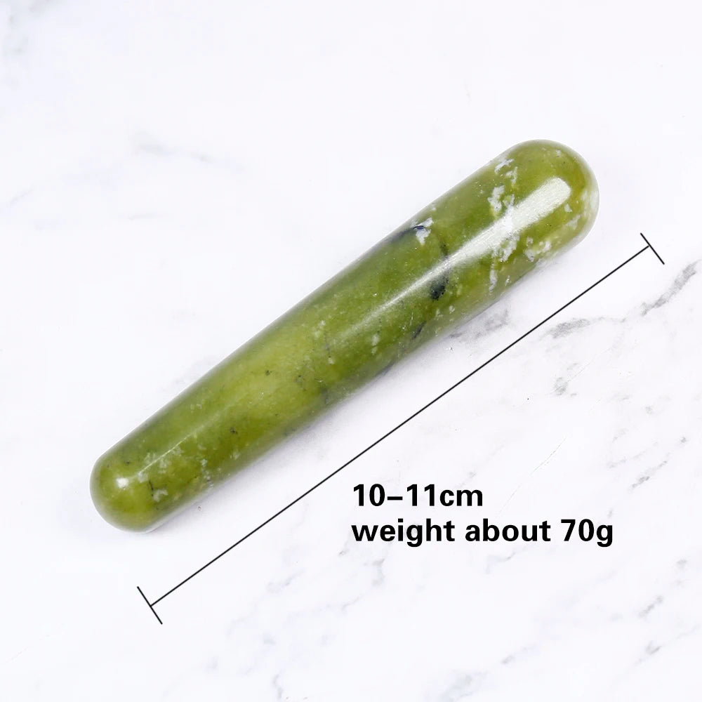 1PC good Quality Natural Green jade xiuyu Wands Gemstone Crafts Pleasure Wand Body Hand Massage Wood Magic Stone Ornament Gifts