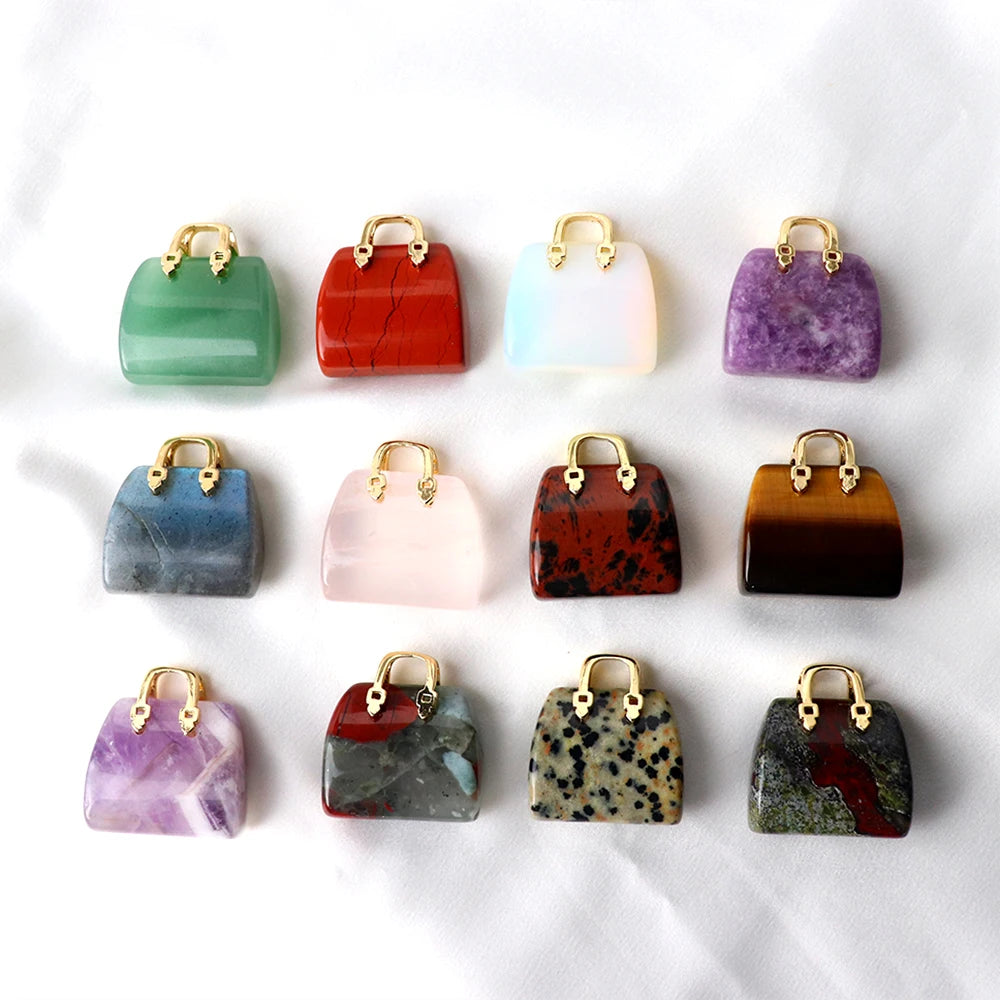 Mini Size Natural Crystal Healing Genmstone Bag Cavring Crystal Crafts Rose Quartz Manual DIY Home Decoration Ornaments Gifts