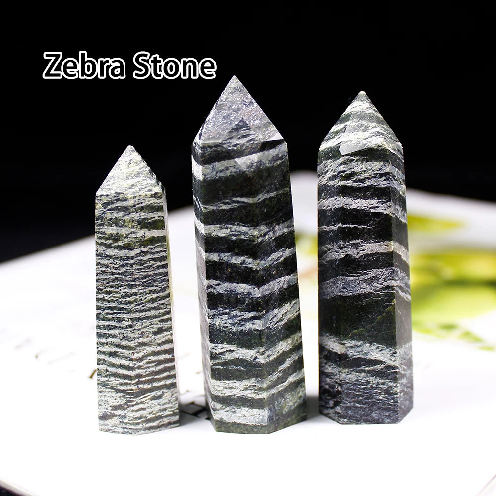 NEW Buyde Crystal Hexagonal Prism Crafts Natural Stone Quartz Tower 36 Colors Energy Mineral Wand Home Decoration