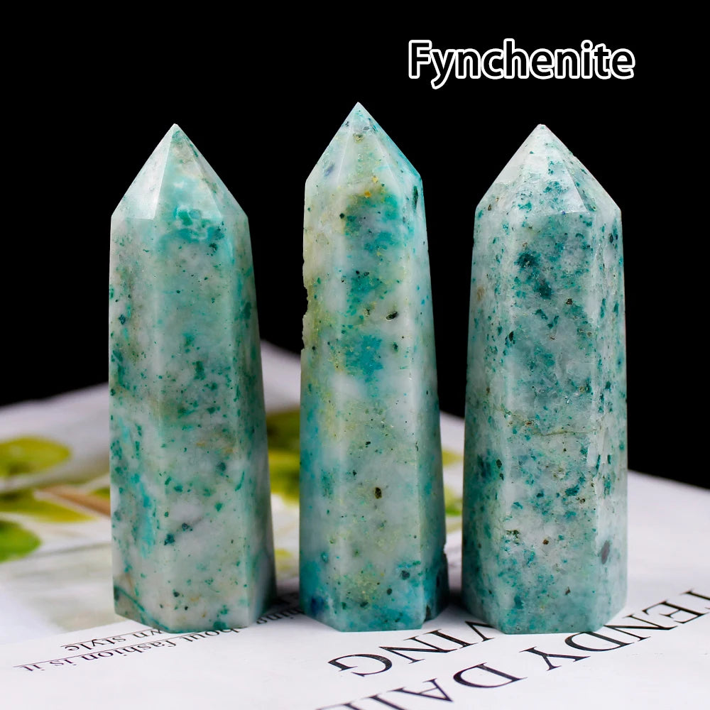 NEW Buyde Crystal Hexagonal Prism Crafts Natural Stone Quartz Tower 36 Colors Energy Mineral Wand Home Decoration