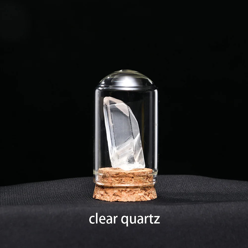 Natural Crystal Mineral Specimen Collection Bottle Rose Quartz Healthy Raw Stone Energy Quartz Home Decoration