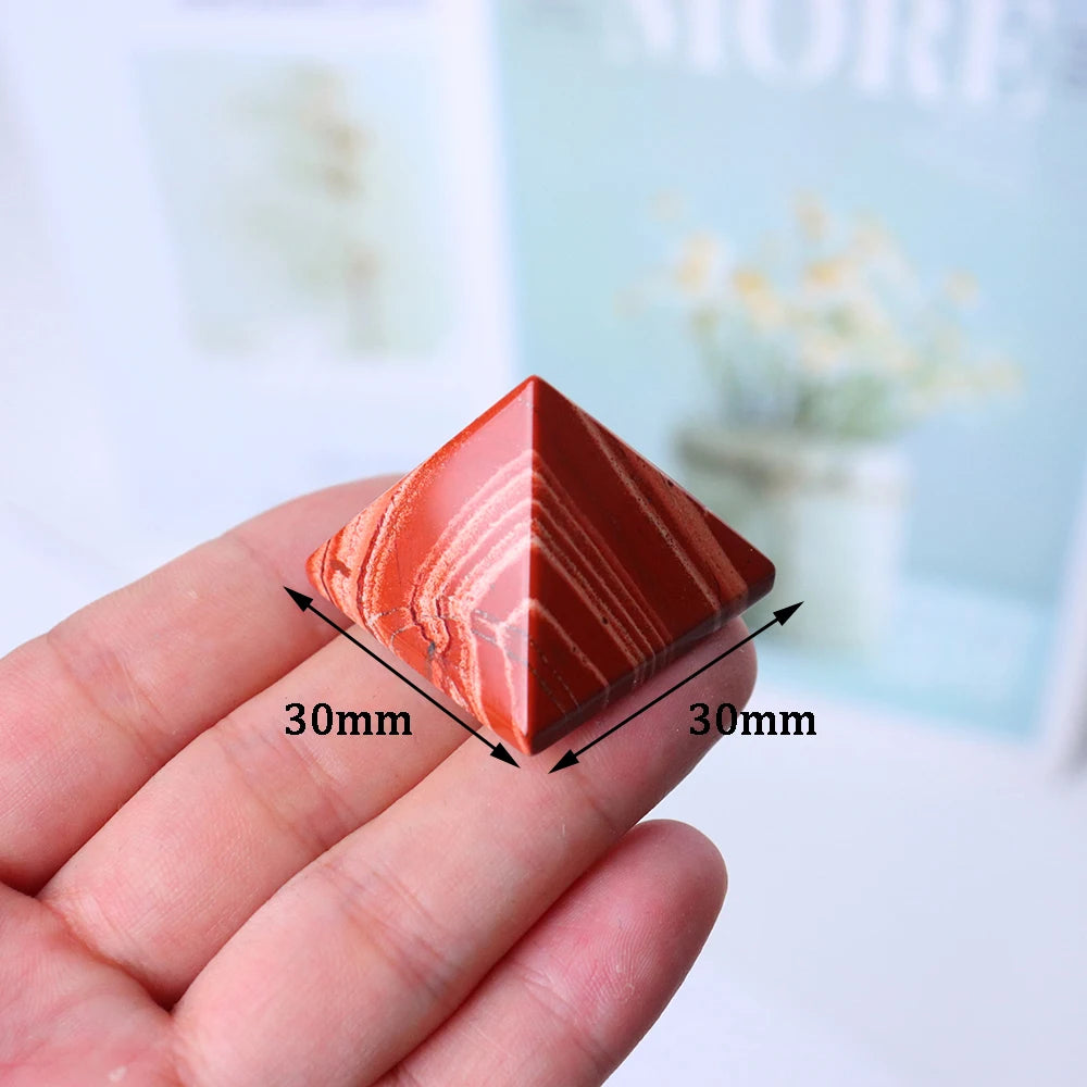 Natural Crystal Pyramid Rose quartz Healing Reiki Chakra Generator Meditation Tool Point Home Decor Crafts Of Gem Stone 1PC