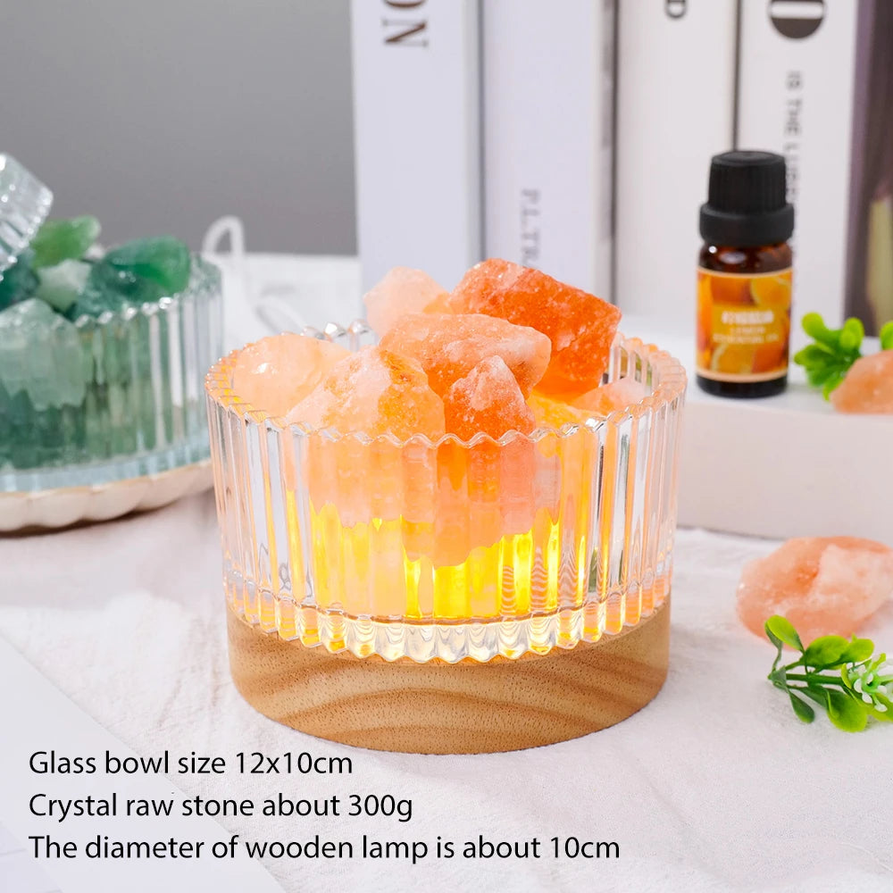 Natural Crystal Raw Stone Aromatherapy Minerals Rose Quartz Fragrant Incense Decorative Lamp Home Decoration