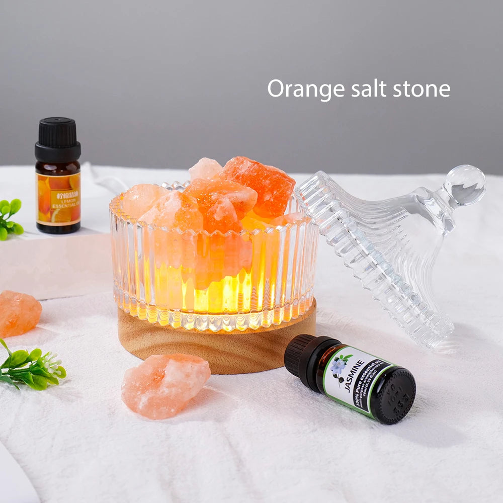 Natural Crystal Raw Stone Aromatherapy Minerals Rose Quartz Fragrant Incense Decorative Lamp Home Decoration