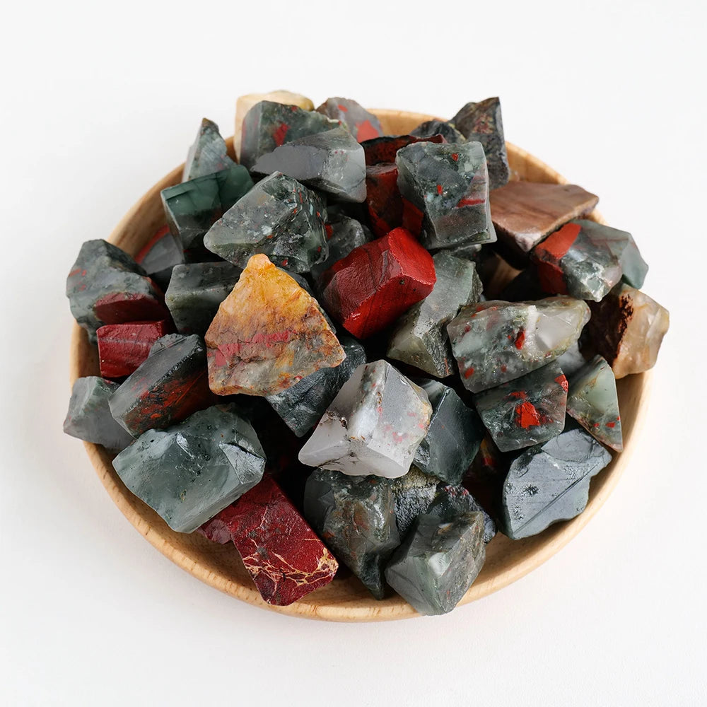 Natural Crystal Rough African Blood Stone Energy Healing Raw Stone Reiki Mineral Aquarium Home Room Decoration Fengshui