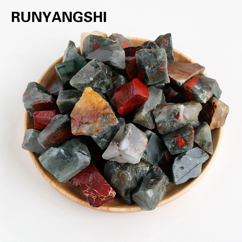 Natural Crystal Rough African Blood Stone Energy Healing Raw Stone Reiki Mineral Aquarium Home Room Decoration Fengshui