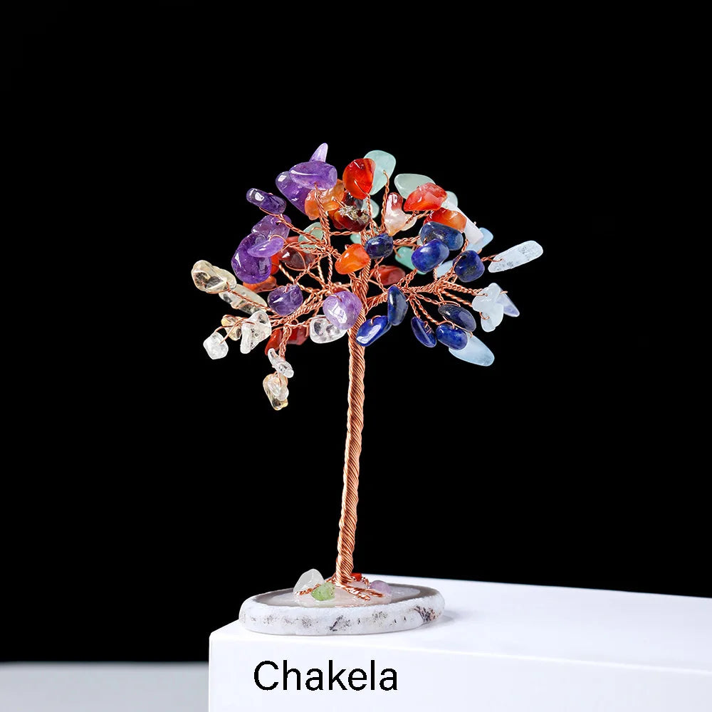 Natural Crystal Tree Seven Chakra Energy Lucky Tree Amethyst Health Ornament Quartz Decoration Lucky Gift