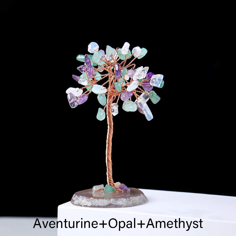 Natural Crystal Tree Seven Chakra Energy Lucky Tree Amethyst Health Ornament Quartz Decoration Lucky Gift