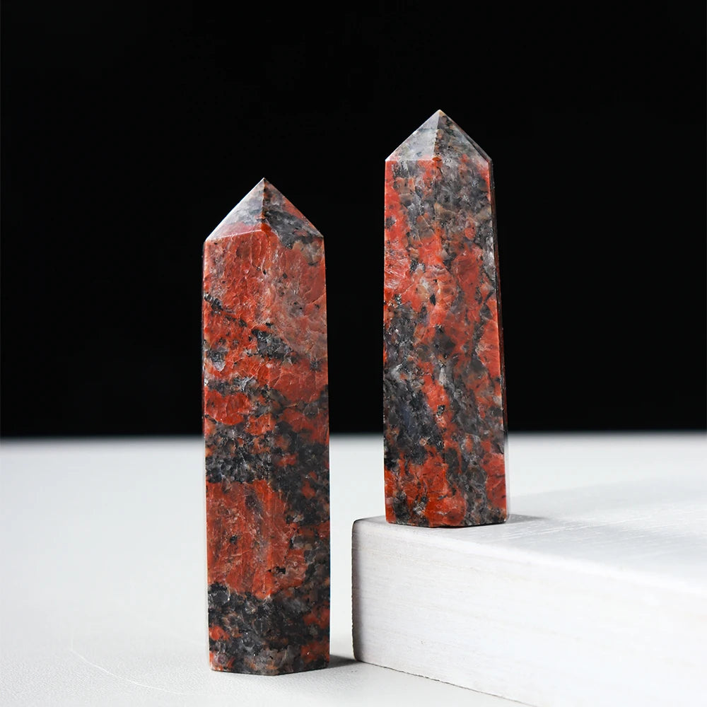 Natural Gemstones Point Katophorite Stone Tower Healing Hexagonal Prisms Obelisk Quartz Wand Energy Meditation Home Decoration