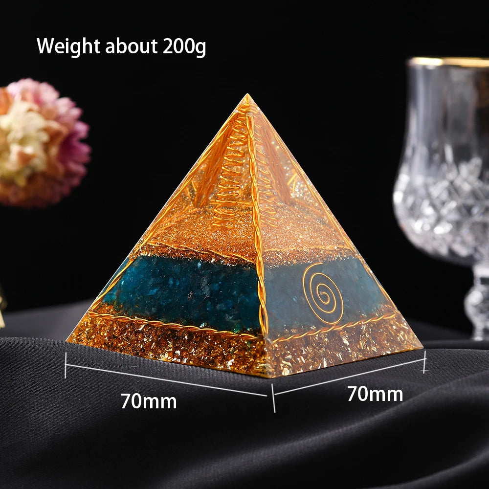 Natural crystal energy symbol Chakra Healing Stone pyramid ornament magic point Proportion energy crystal gem