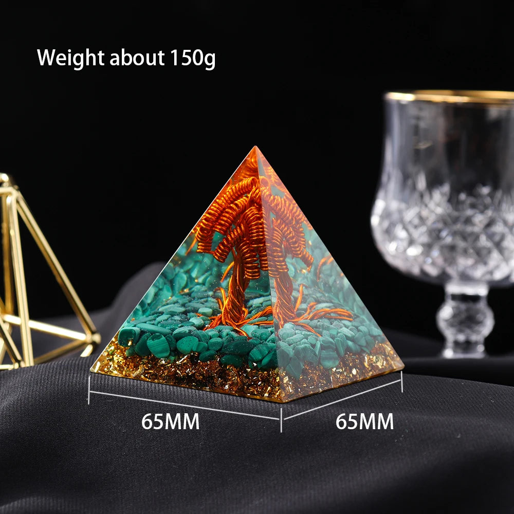 Natural crystal energy symbol Chakra Healing Stone pyramid ornament magic point Proportion energy crystal gem