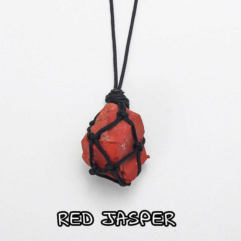 Buyde Natural Crystal Pendant Raw Stone Energy Necklace Gem Valentine's Day Gift Unpolished Quartz Decorate