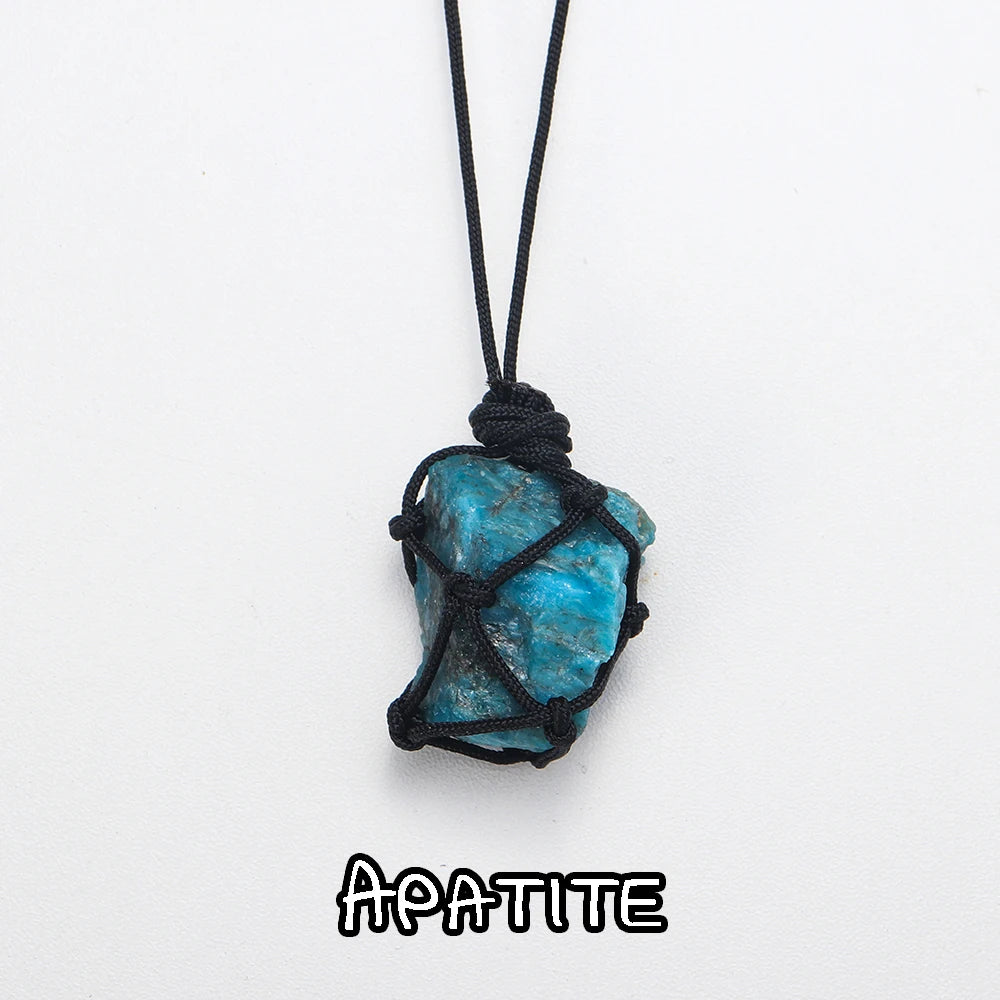 Buyde Natural Crystal Pendant Raw Stone Energy Necklace Gem Valentine's Day Gift Unpolished Quartz Decorate