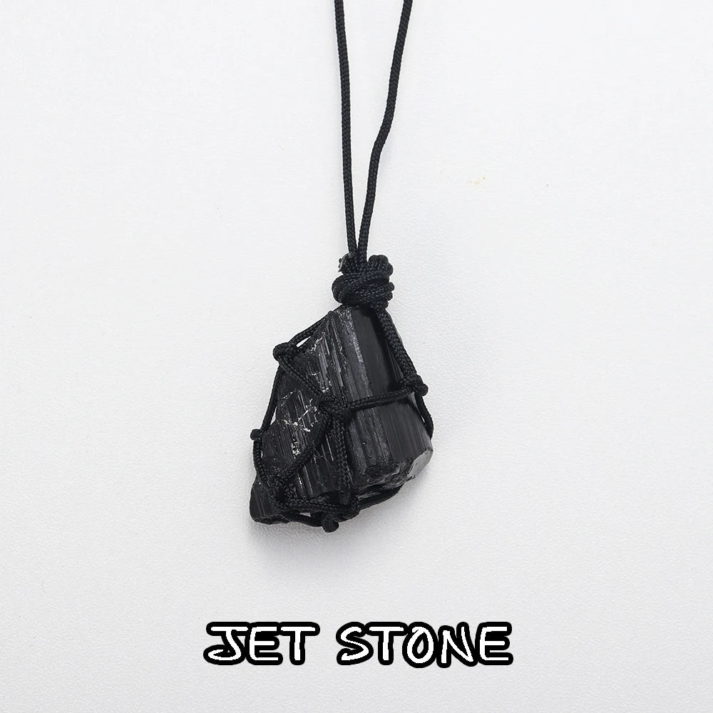 Buyde Natural Crystal Pendant Raw Stone Energy Necklace Gem Valentine's Day Gift Unpolished Quartz Decorate