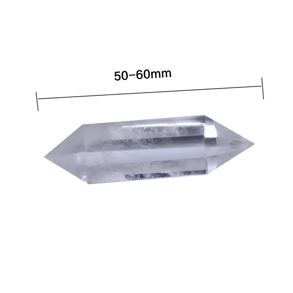 Buyde Natural White Crystal 40-60MM 100% Quartz Crystal Stone clear quartz Point Healing Hexagonal Wand Treatment Stone