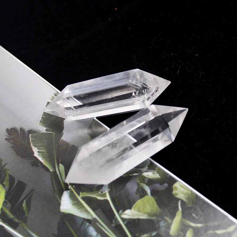 Buyde Natural White Crystal 40-60MM 100% Quartz Crystal Stone clear quartz Point Healing Hexagonal Wand Treatment Stone