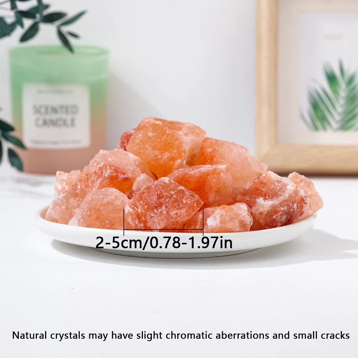 50g/Bag Natural Orange Salt Stone Raw Stone Rough Orange Quartz Unpolished Home Garden Decoration Ornaments