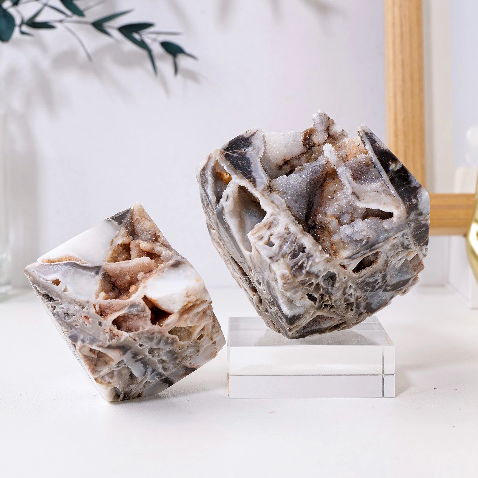 1pc Natural Sphalerite Crystal Cluster Druzy Cube Table Ornament Healing Crystal Quartz Raw Crystal Gift  Home Decoration