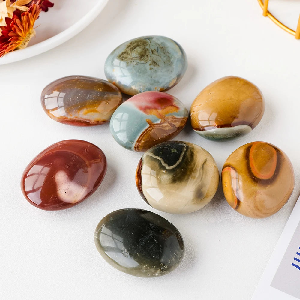 1PC Natural Madagascar  Marine Agate Hot Compress Massage Stone Freeform Meditation Chakra Healing Crystals Gem Raw