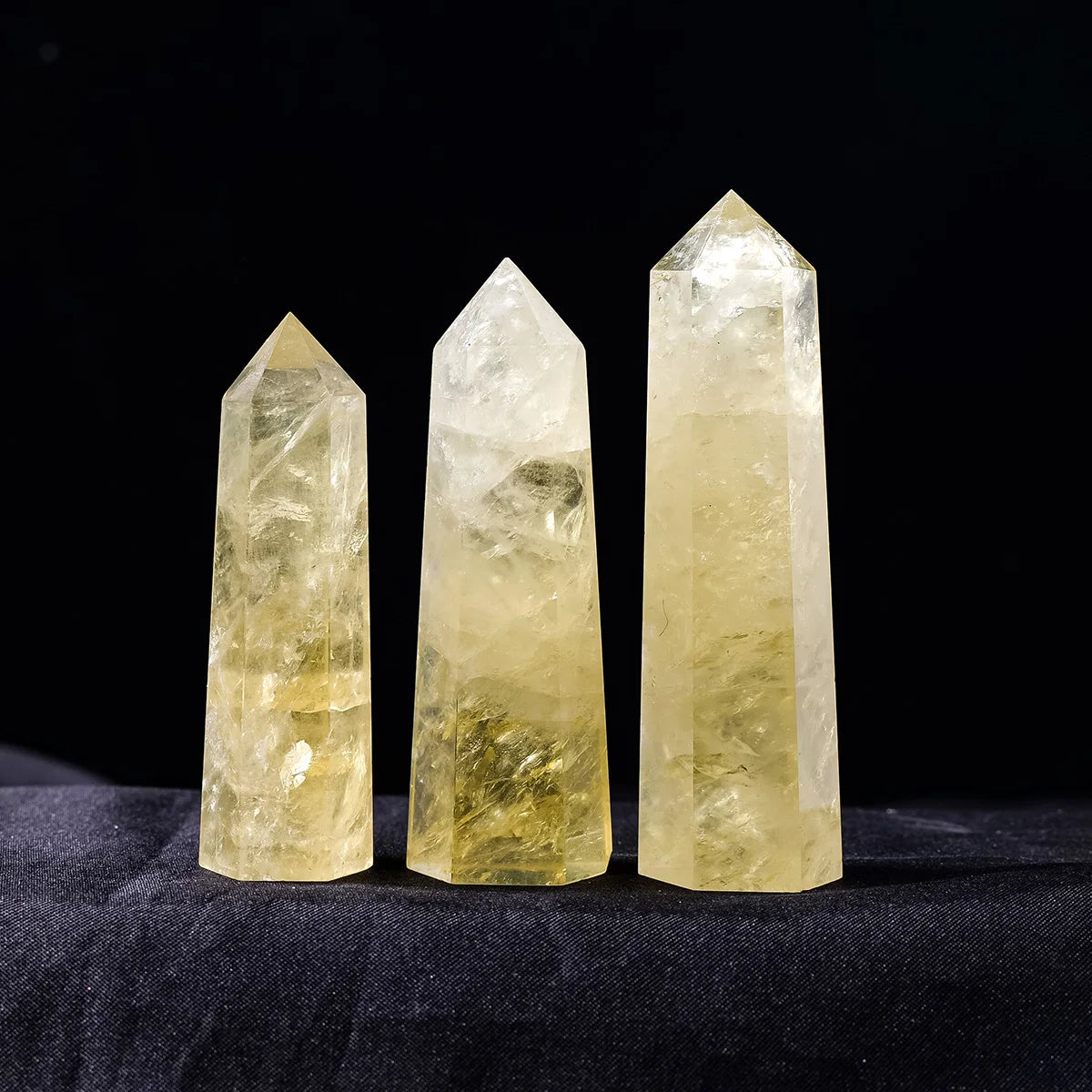 4-8cm 1PC Natural Stones Yellow Quartz Citrine Crystal Wand Point For Healing Home Decoration