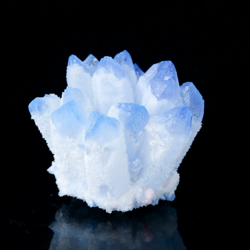 Natural Crystal Stone Blue Phantom Quartz Crystal Cluster Rock Stones Mineral Reiki Healing Specimen Home Deco