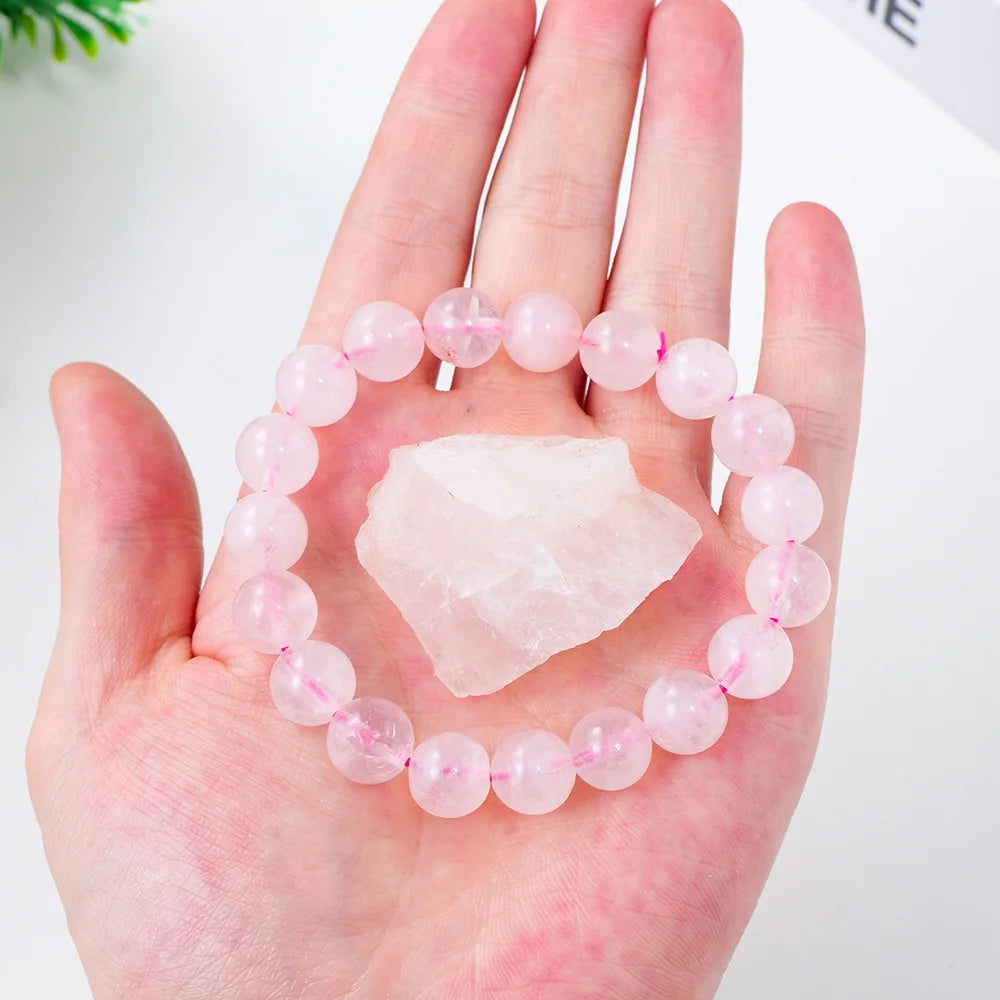 Natural Crystal Stone Smudge Stick Rose Quartz Amethyst Magic Wand Bracelet Divination and Witchcraft Wooden Gift Box