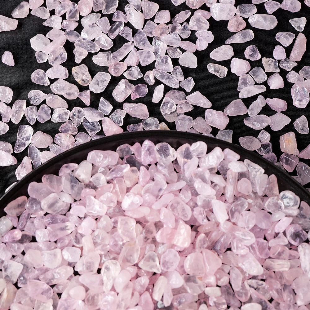 50g/bag Natural Stones Rose Quartz Material Crystal Gravel Stone Chips Ore Minerals Reiki Specimen Gemstones Aquarium Decoration