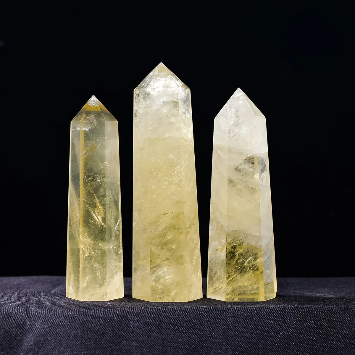 4-8cm 1PC Natural Stones Yellow Quartz Citrine Crystal Wand Point For Healing Home Decoration