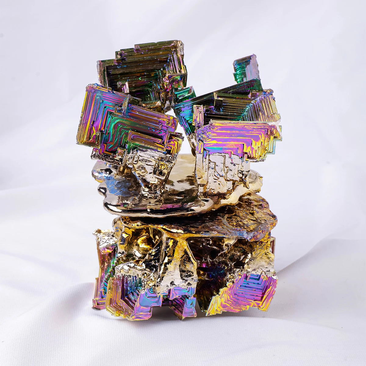 1pc Natural Quartz Mineral Specimen Crystal Stone Rainbow Metallic Reiki Bismuth ore Irregular Shaped Stones Wholesale