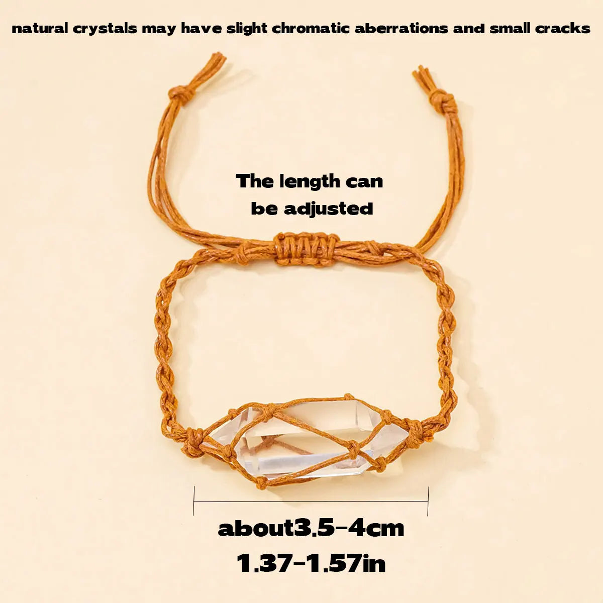 1PC Natural Crystal Weave Bracelet Healing Double Point Bracelet for Women Protection Bracelet Yoga Reiki Chakras Meditation