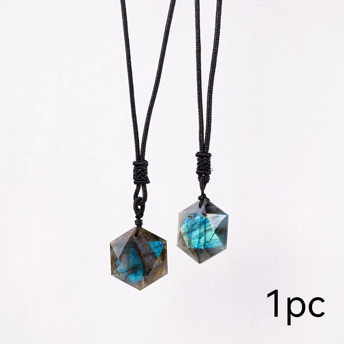 1pc Natural Stone labradorite Crystal Hexagram star Pendant  Necklace Ornament Decorative Chakra Home Decoration