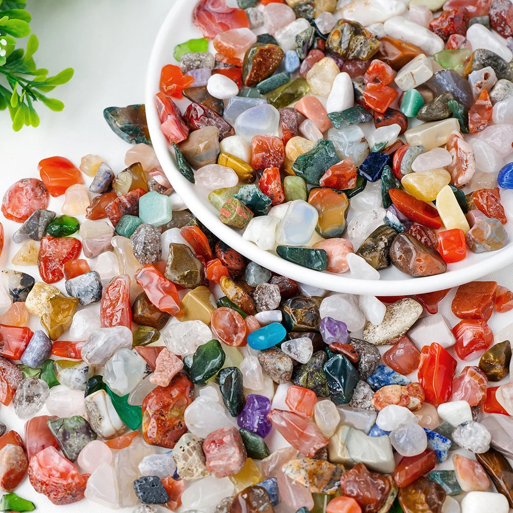 50g Natural Stones Mixed Crystal Material Crystal Gravel Stone Chips Ore Minerals Reiki  Specimen Gemstones Aquarium Decoration