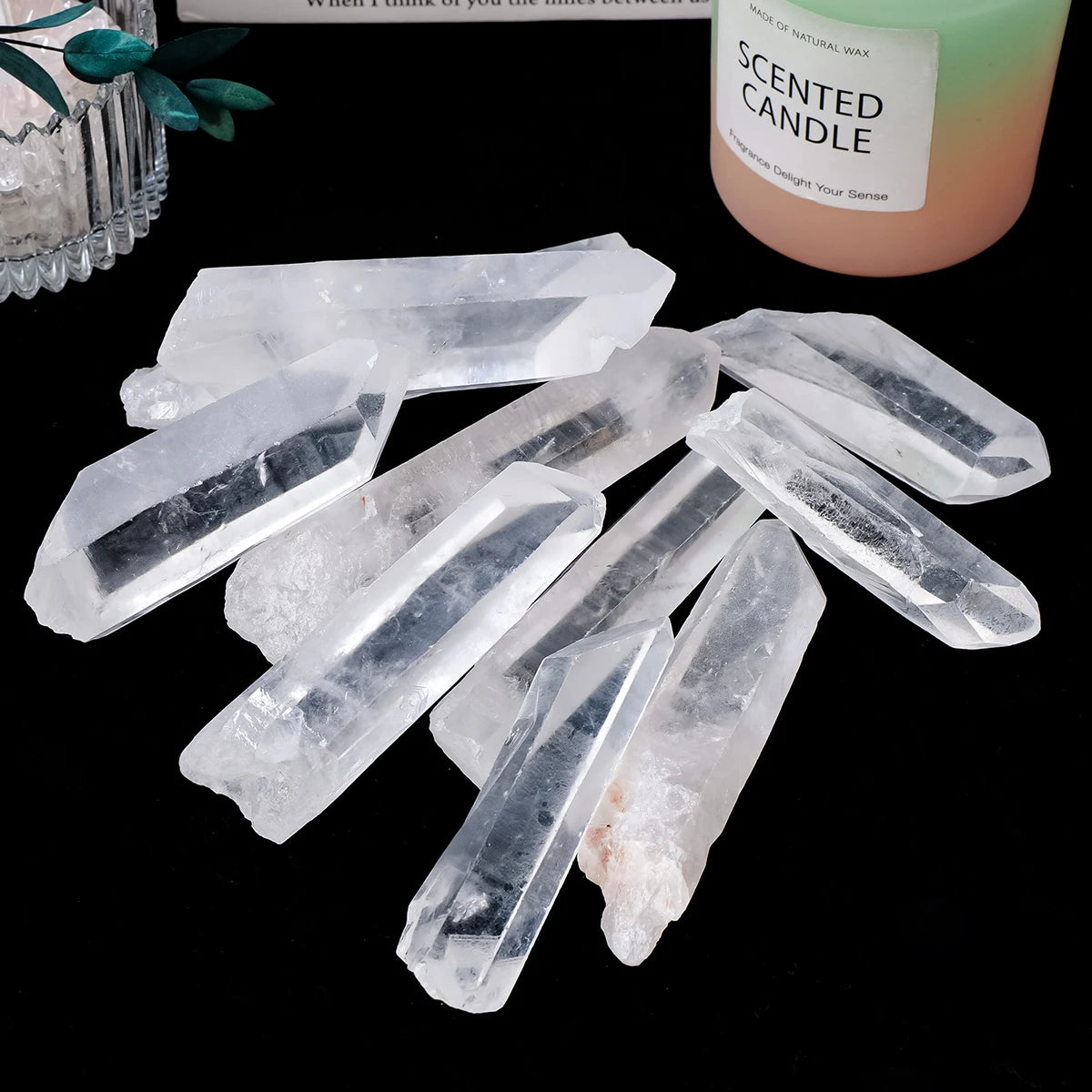 1PC Natural Crystal Clear Quartz Single Crystal DIY Jewelry Accessories Decorative Ornament Holiday Party Gifts