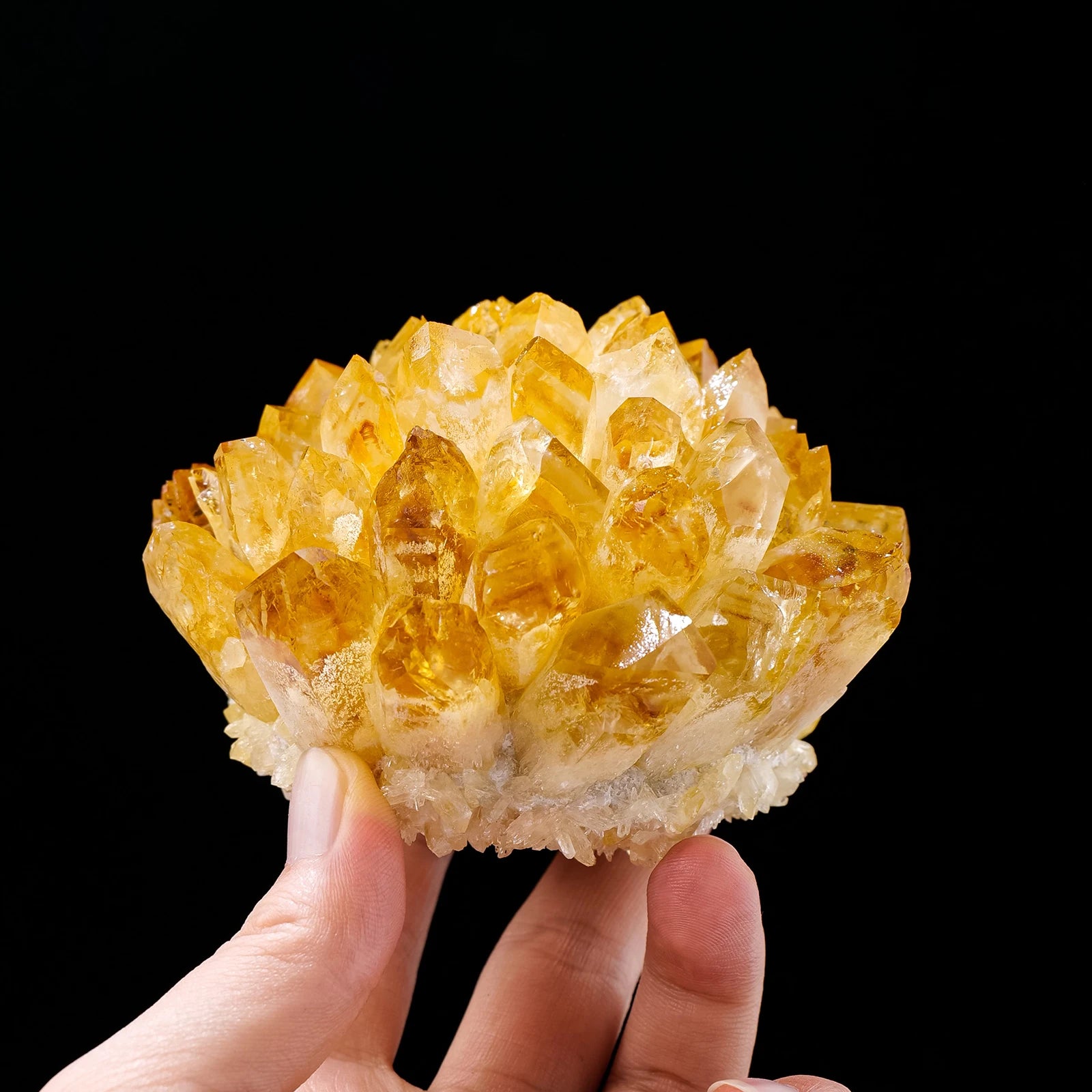 1PC  Natural Crystal Cluter Yellow Phantom Quartz Citrine Mineral Specimen Healing Stone Home Decorative Ornaments