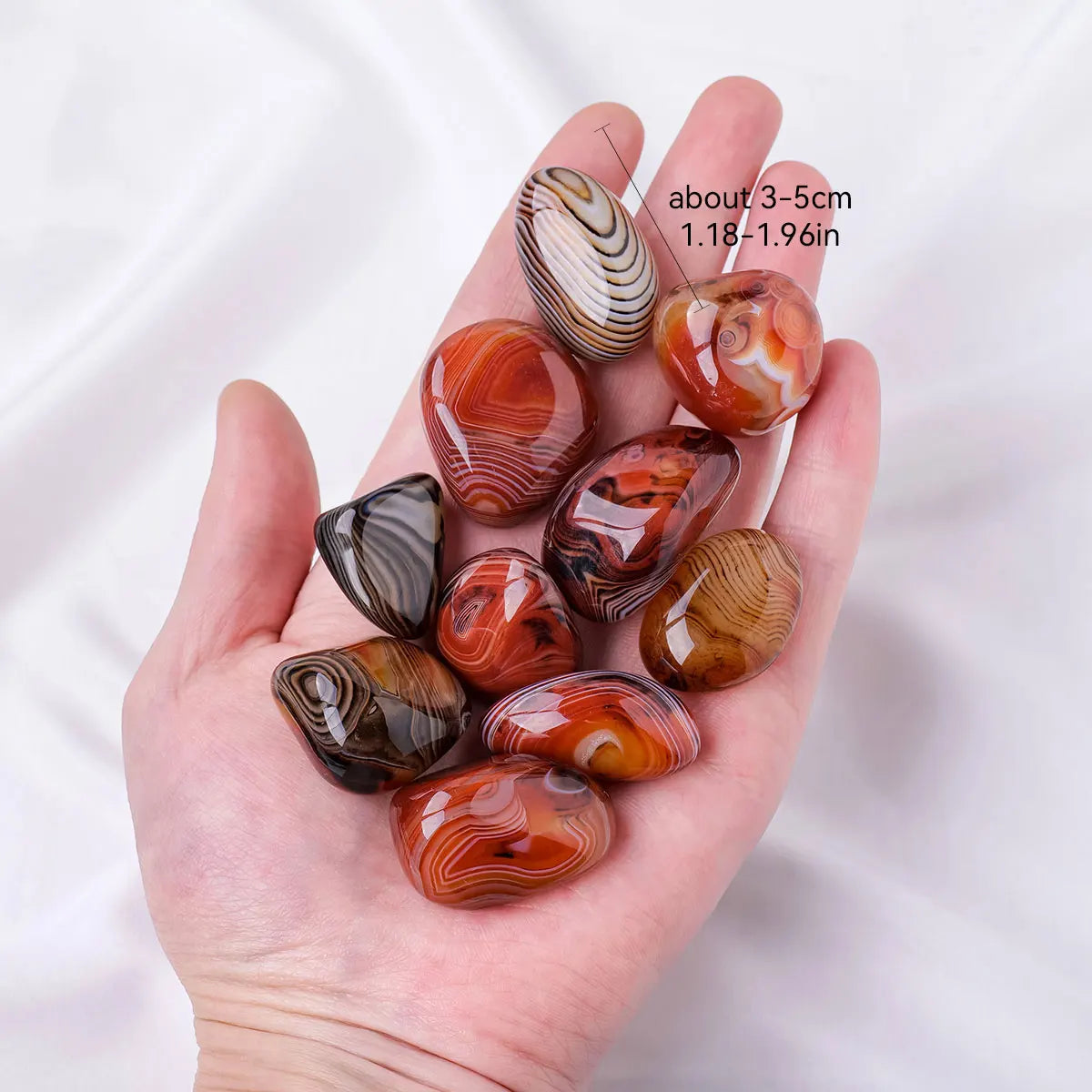 1PC Natural Stones Sardonyx Agate Crystal Sphere Strong Brown Red Banded Crystal Mineral Collection Decoration