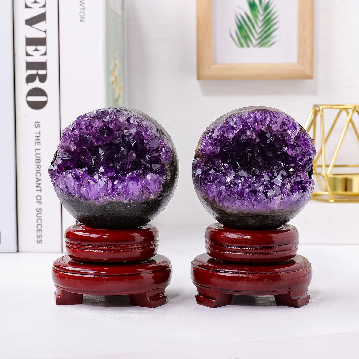 1PC Natural Amethyst Crystal Ball Witchcraft Polished Healing Sphere Collection Specimen FengShui Home Decor Energy Harvesting