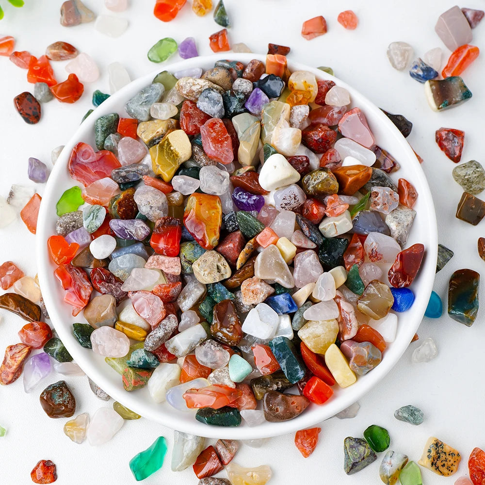 50g Natural Stones Mixed Crystal Material Crystal Gravel Stone Chips Ore Minerals Reiki  Specimen Gemstones Aquarium Decoration