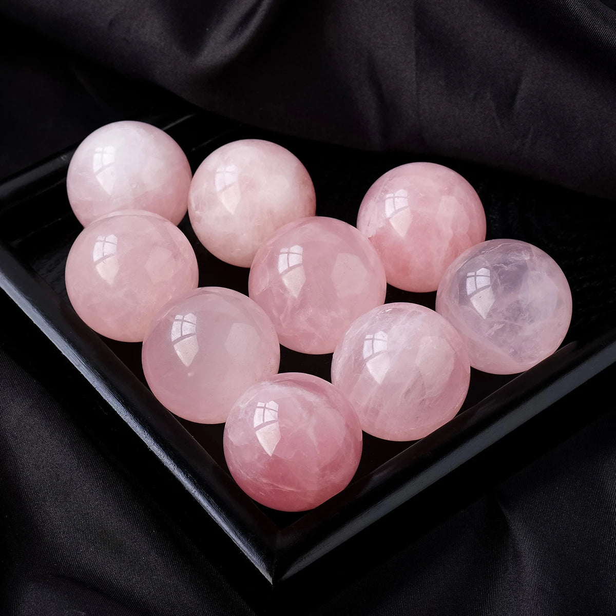 1PC Natural Pink Crystal Ball Rose Quartz Magic Sphere Polishing Mineral Reiki Ball Massage Treatment Stone Home Decoration